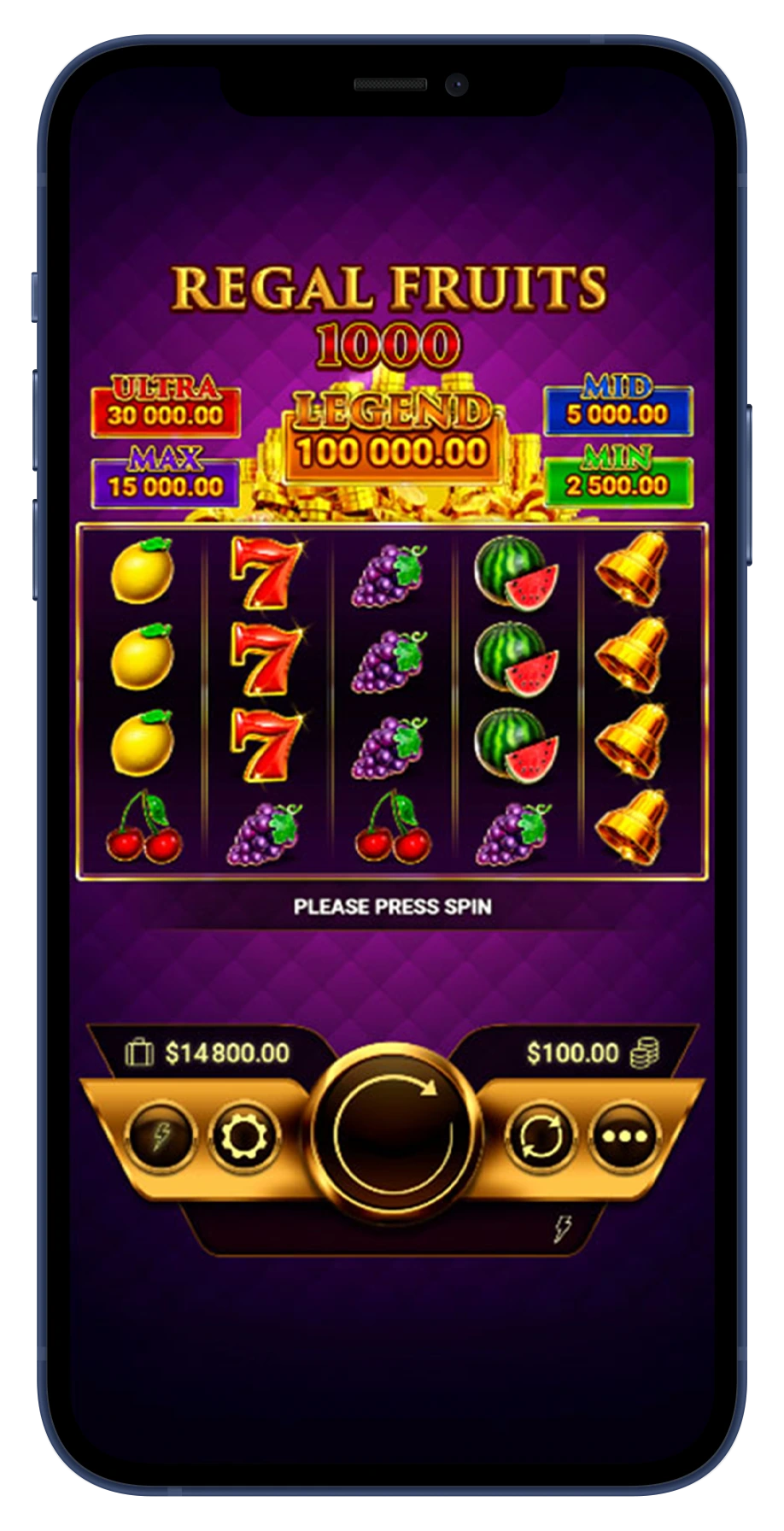 Vista de la página principal optimizada para móvil del casino PlayRegal